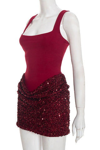 Sequin-Trimmed Night Out Dress