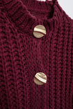 Chunky Knit Button Cardigan Vest