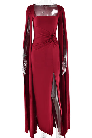 Elegant Cape Evening Dress