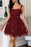 Sparkling Starry Casual Mini Dress