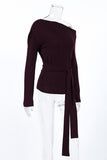 Off-Shoulder Long Sleeve Top