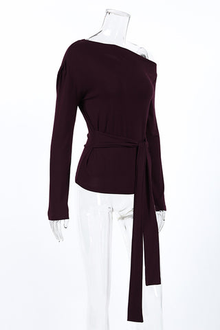 Off-Shoulder Long Sleeve Top