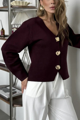 Stylish Button-Detail Cardigan