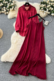 Elegant Cami Dress and Button-Up Set