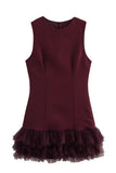 Sleeveless Casual Dress with Ruffle Hem