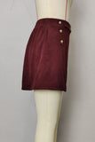 Button-Accent Mini Skirt