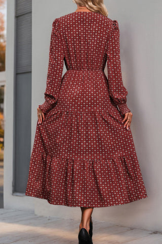 Button-Down Tiered Casual Dress