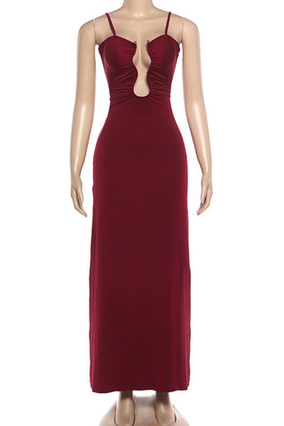 Elegant Spaghetti Strap Evening Dress