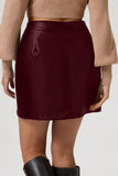 Button-Detail Mini Skirt