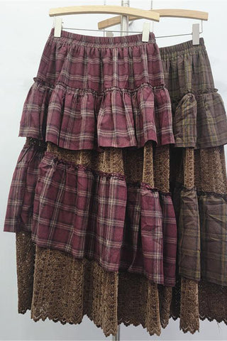 Layered Skirt with Ruffle Details