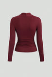 Elegant Ruched Long-Sleeve Top