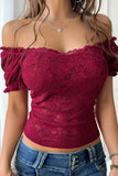 Off-Shoulder Lace Blouse