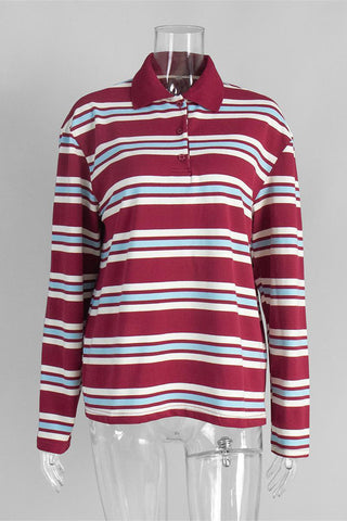 Classic Striped Polo Tee