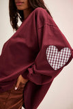 Elbow Patch Oversized Sweatshirt