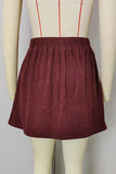 Button-Accent Mini Skirt