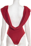 Draped Collar Bodysuit