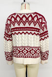 Geometric Pattern Knit Sweater