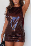 Sequin Sleeveless Mini Dress