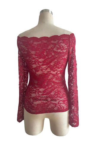 Off-Shoulder Lace Blouse