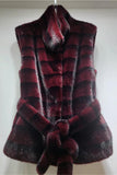 Belted Plush Animal Print Vest