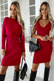 Ribbed Knit Casual Dress Set