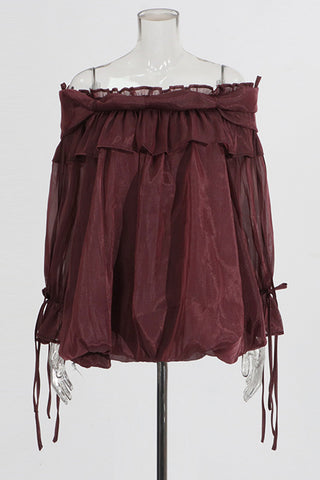 Off-the-Shoulder Ruffled Blouse