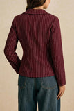 Button-Front Pinstripe Blouse