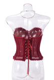 Strapless Mesh Bustier Top