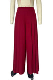 Wide-Leg Pleated Casual Pants
