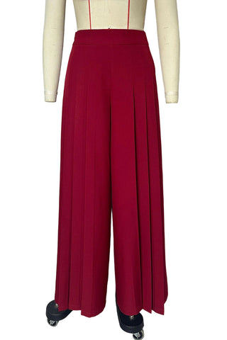 Wide-Leg Pleated Casual Pants