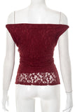 Lace Overlay Fitted Cami Top