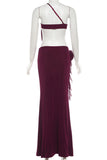 Dramatic Halter Evening Dress