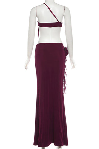 Dramatic Halter Evening Dress