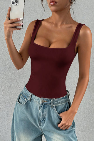 Sleeveless Ribbed Tank Top