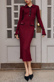 Elegant Ribbed Knit Dress