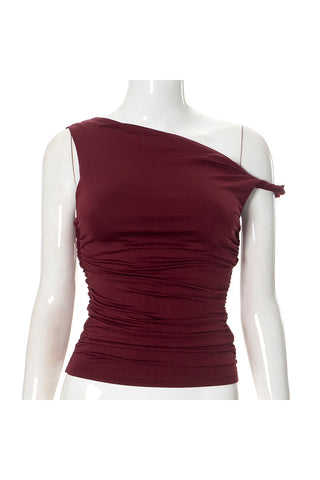 One-Shoulder Ruched Camisole