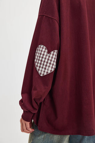 Elbow Patch Oversized Sweatshirt