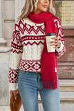 Geometric Pattern Knit Sweater