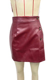 Button-Detail Mini Skirt