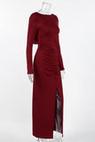 Elegant Long-Sleeve Evening Dress