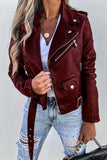 Classic Biker Faux Leather Jacket