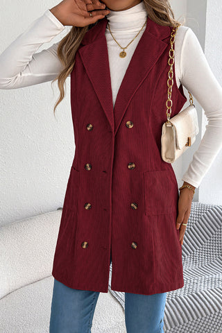 Double-Breasted Sleeveless Vest