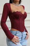 Elegant Lace Trim T-Shirt
