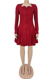 Elegant Button-Front Evening Dress
