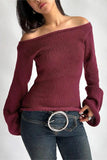 Off-Shoulder Knit Top