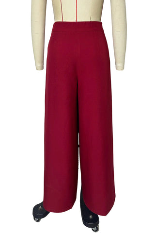 Wide-Leg Pleated Casual Pants