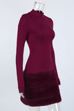 Elegant Mock Neck Night Out Dress