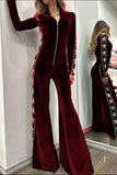 Star-Patterned Zip-Up Jumpsuit