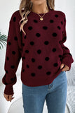 Polka Dot Knit Sweater