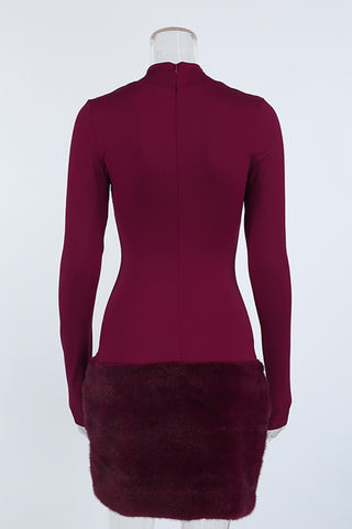 Elegant Mock Neck Night Out Dress
